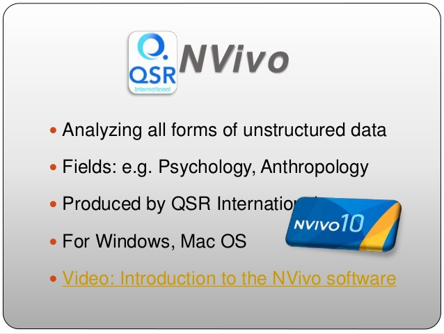 Nvivo qualitative data analysis software